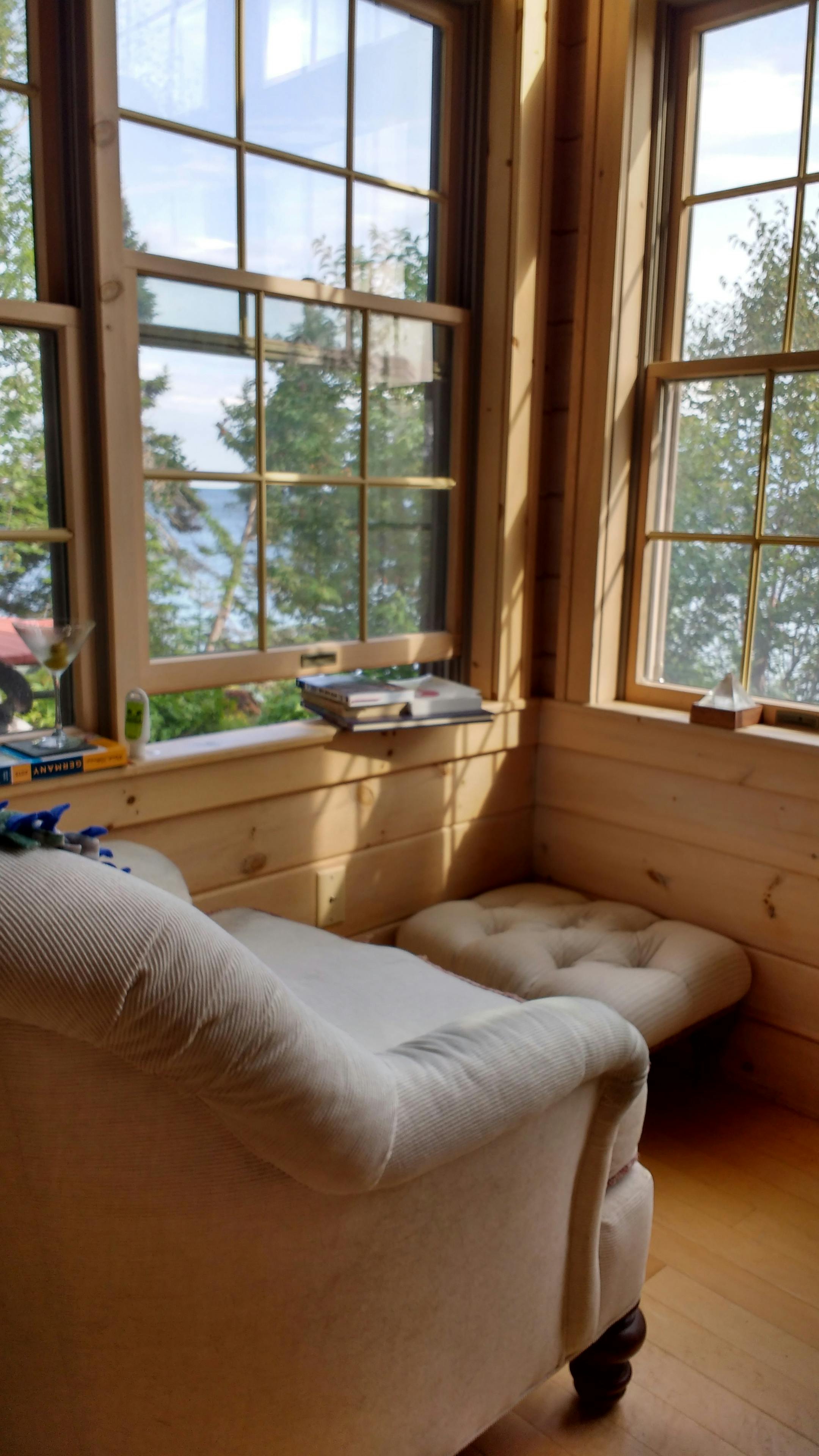 Reader Jerome Kohl's favorite reading spot, just feet away from Lake Superior.