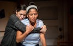 Ayssette Munoz and Nora Montanez in Children's Theatre's "I Come From Arizona."