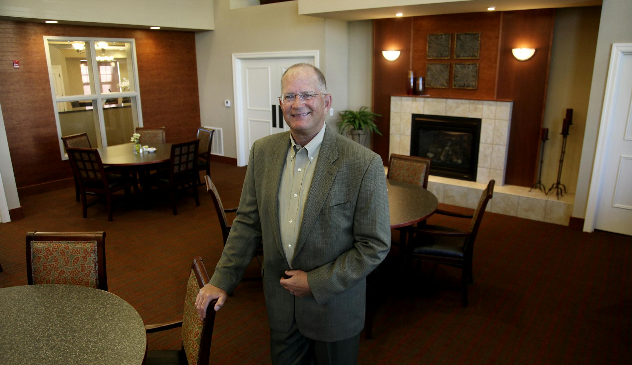 Steve Ordahl, Senior Vice President of Ecumen, talked about the trends in senior housing, one of the few growth areas in real estate. Ecumen, a nearly 150-year old non-profit company, develops its own senior housing projects and for other owners. (ELIZABETH FLORES • eflores@startribune.com/STAR TRIBUNE)