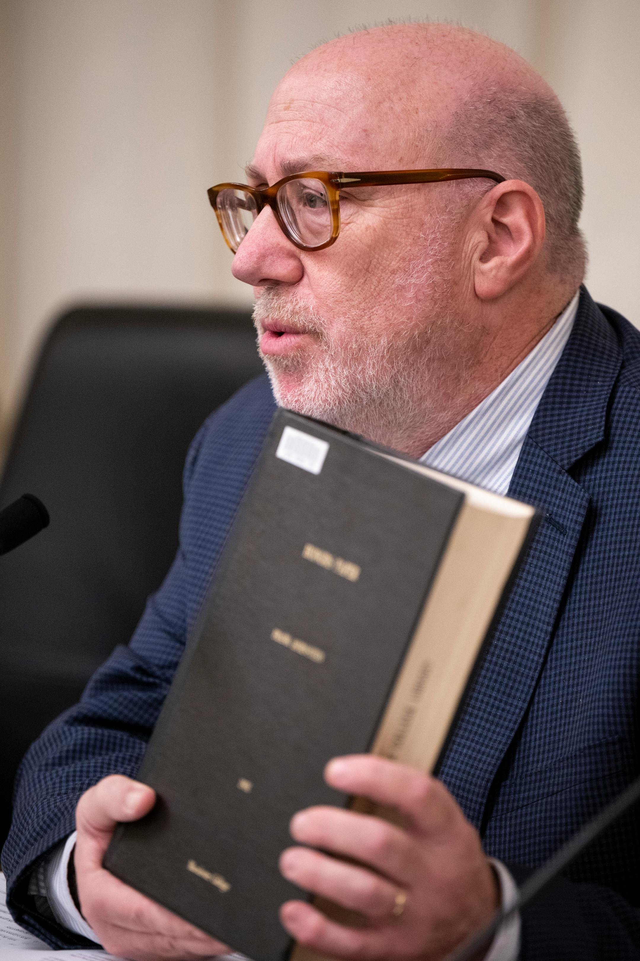 Minnesota Rep. Frank Hornstein (DFL-Minneaplis) spoke to members of the Minnesota House Education Policy Committee while introducing a bill that would require schools to offer Holocaust and genocide education.