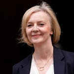 Britain's Prime Minister Liz Truss leaves 10 Downing Street to attend the weekly Prime Ministers' Questions session in parliament in London, Wednesday