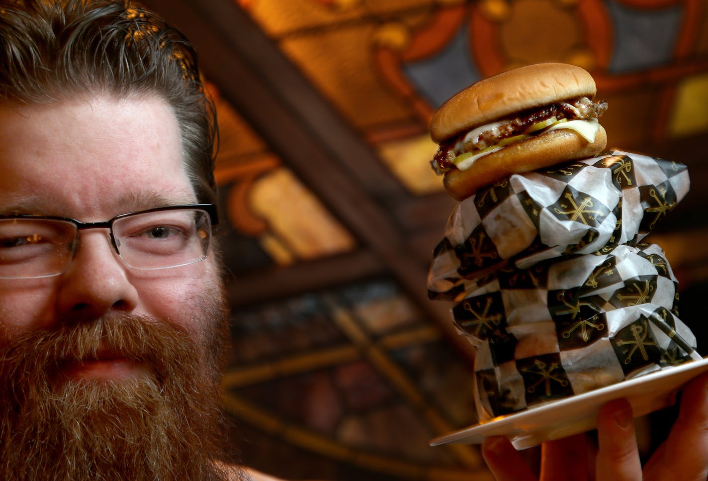 Constantine chef Michael DeCamp uses McDonald&#x2019;s as a template for his $5 single-patty cheeseburger.