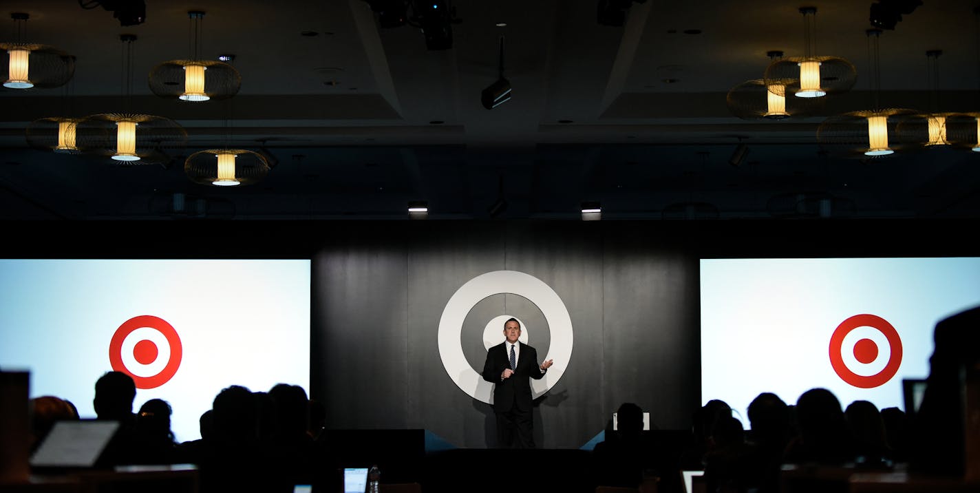 Target CEO Brian Cornell spoke during Tuesday morning's annual investors meeting in downtown Minneapolis.