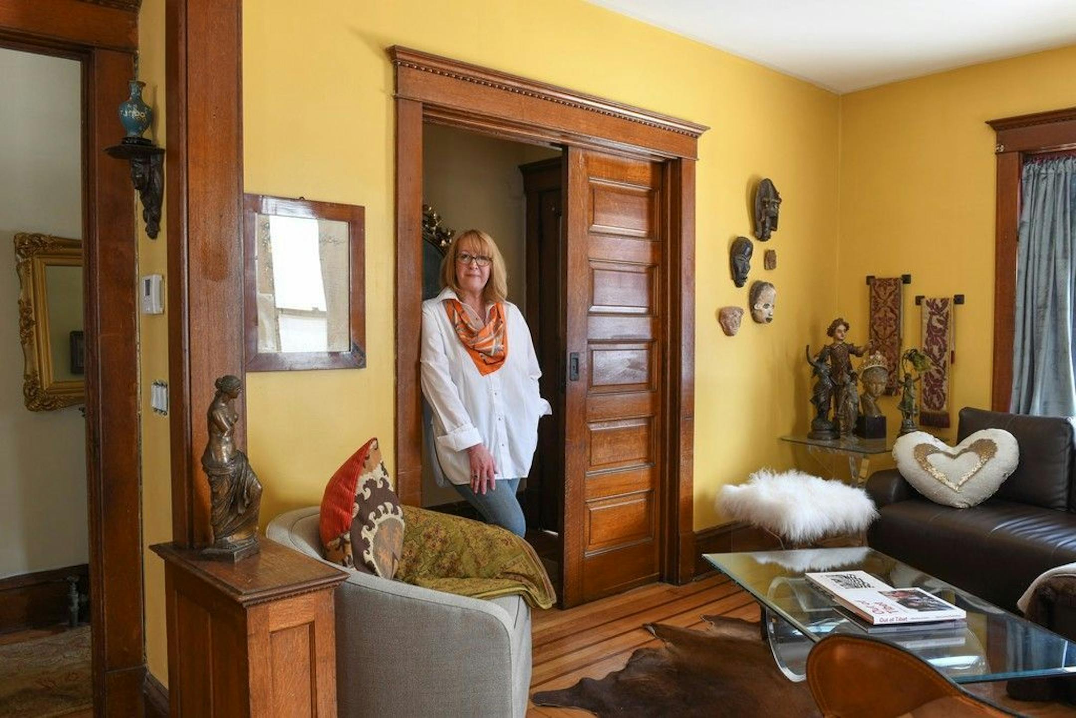 Nikki Carlson restored her side-by-side duplex in north Minneapolis. She lives in one unit and rents out the other.