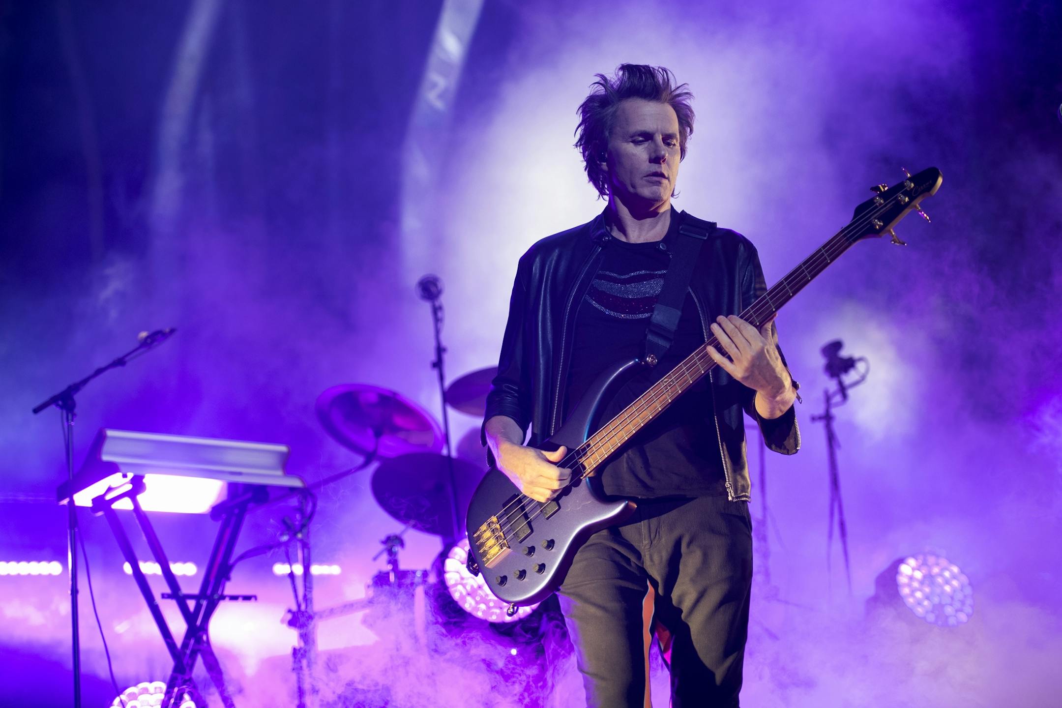 John Taylor performed with Duran Duran at the Xcel Energy Center on Saturday night.