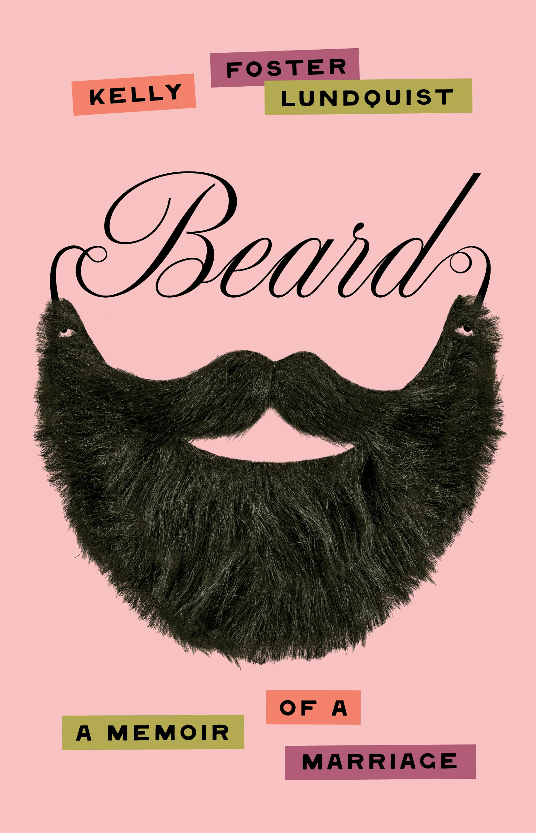 pink cover of Beard features a black fake beard and mustache