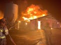 Fire destroyed a barn in Stearns County last week.