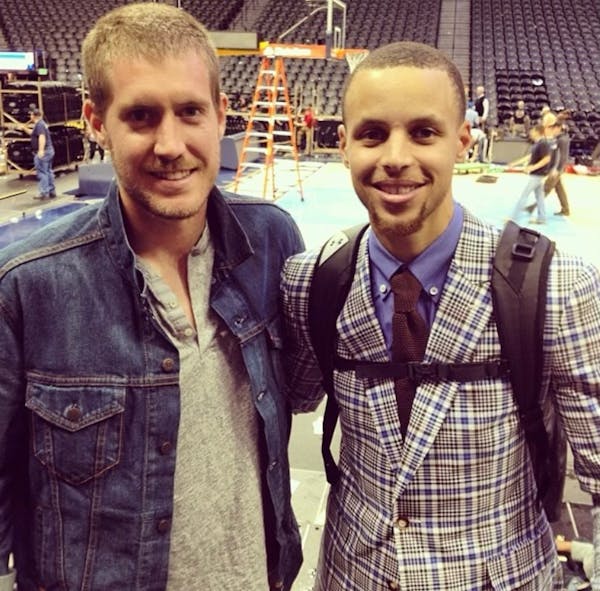 Clint Irwin and Steph Curry