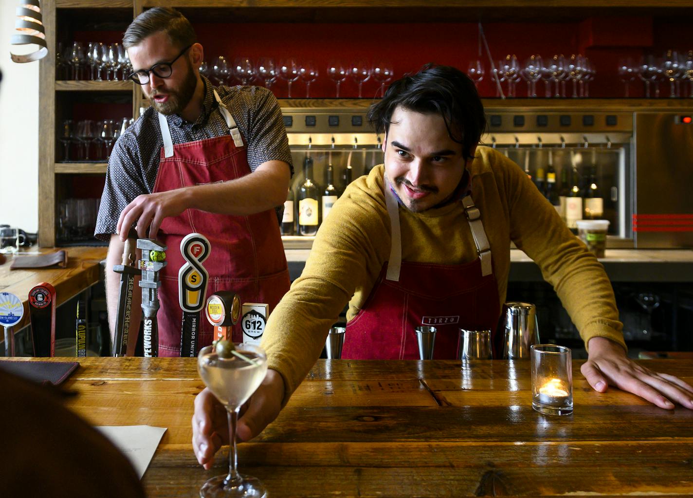 Since Minneapolis passed a new liquor law allowing neighborhood restaurants to serve hard alcohol, more than 30 have applied. We photograph the bar scene at Terzo, one of the restaurants taking advantage of the law, on Thursday, May 16, 2019 in Minneapolis, Minn.