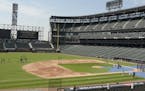 The Chicago White Sox practice baseball at Guaranteed Rate Field on Friday, July 3, 2020, in Chicago. (AP Photo/Mark Black)