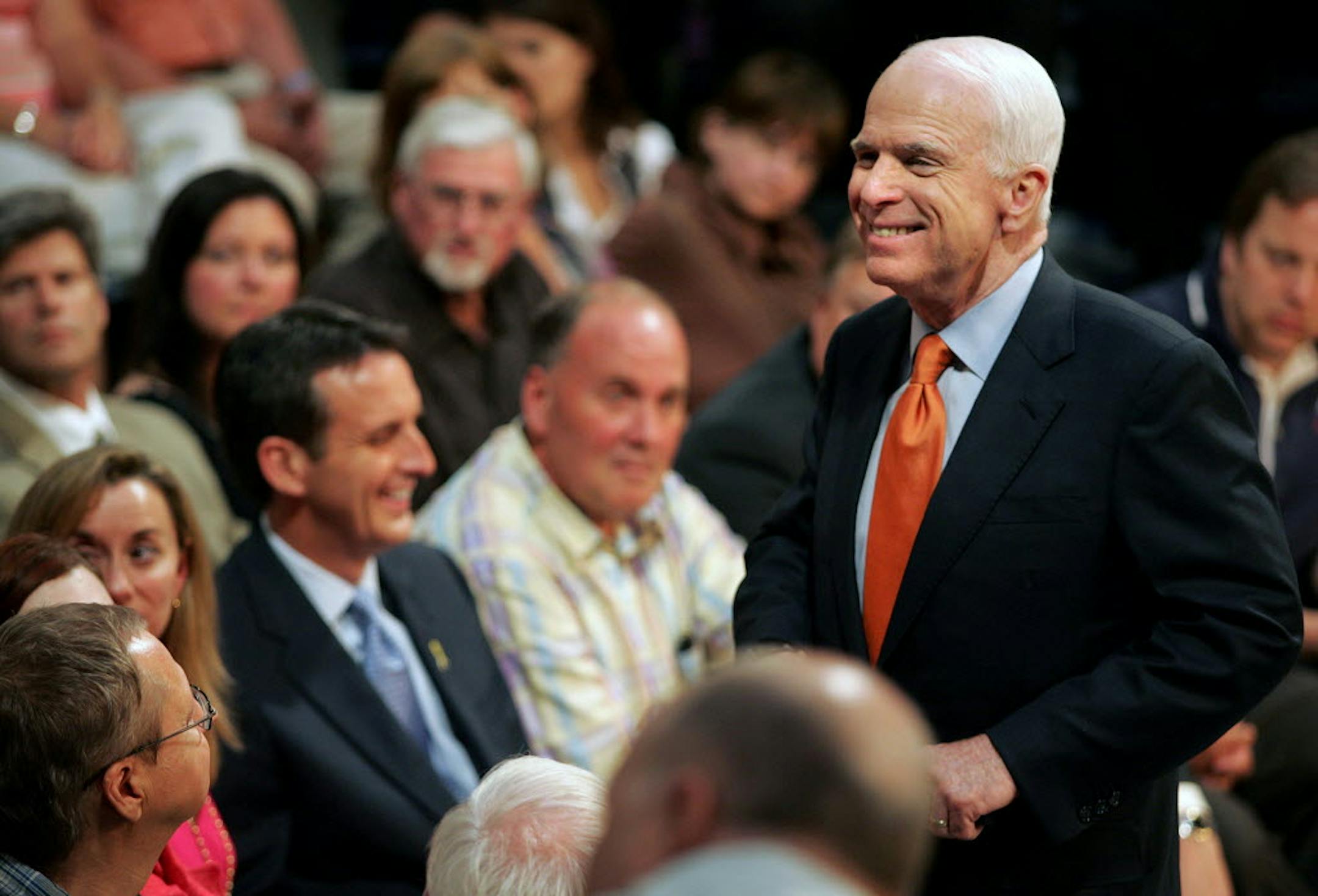 John McCain held a town hall meeting Thursday at the Landmark Center in downtown St. Paul.