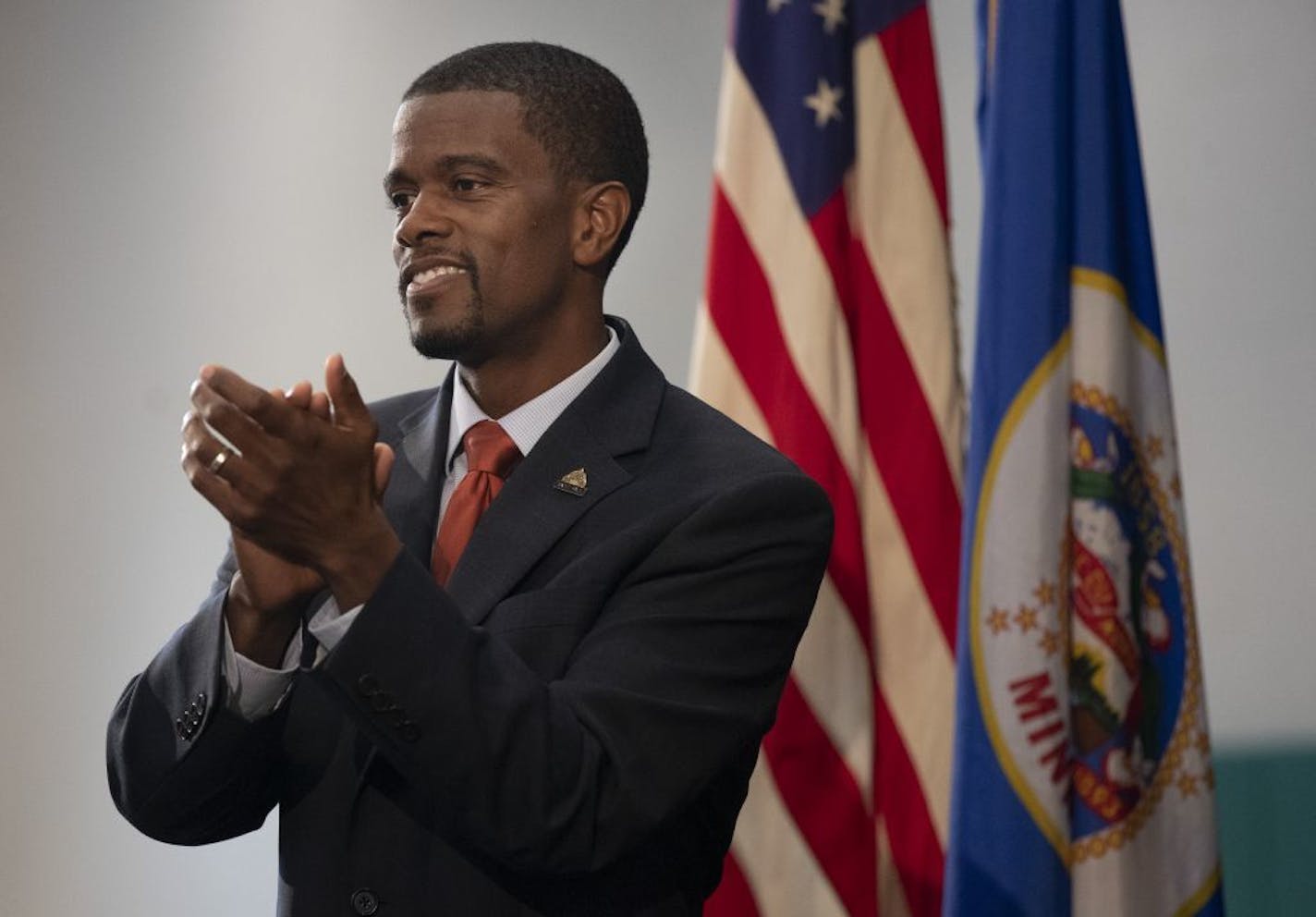 St. Paul Mayor Melvin Carter gave his 2020 budget address at Frogtown Community Center Thursday August 15, 2019 in St. Paul, MN.