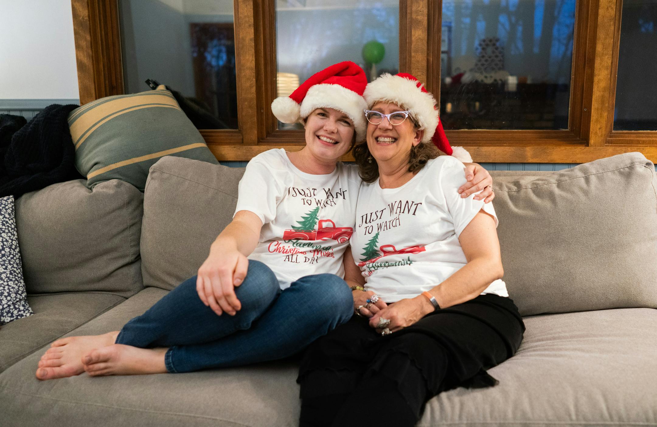 ] MARK VANCLEAVE ï mark.vancleave@startribune.com * Senja Bohjanen and her aunt Kathy Honey have made a holiday tradition of watching Hallmark Christmas specials, which will begin airing this weekend, together at the cabin.
Photographed Monday, Oct. 23, 2018 at Bohjanen's home in Corcoran, Minn.