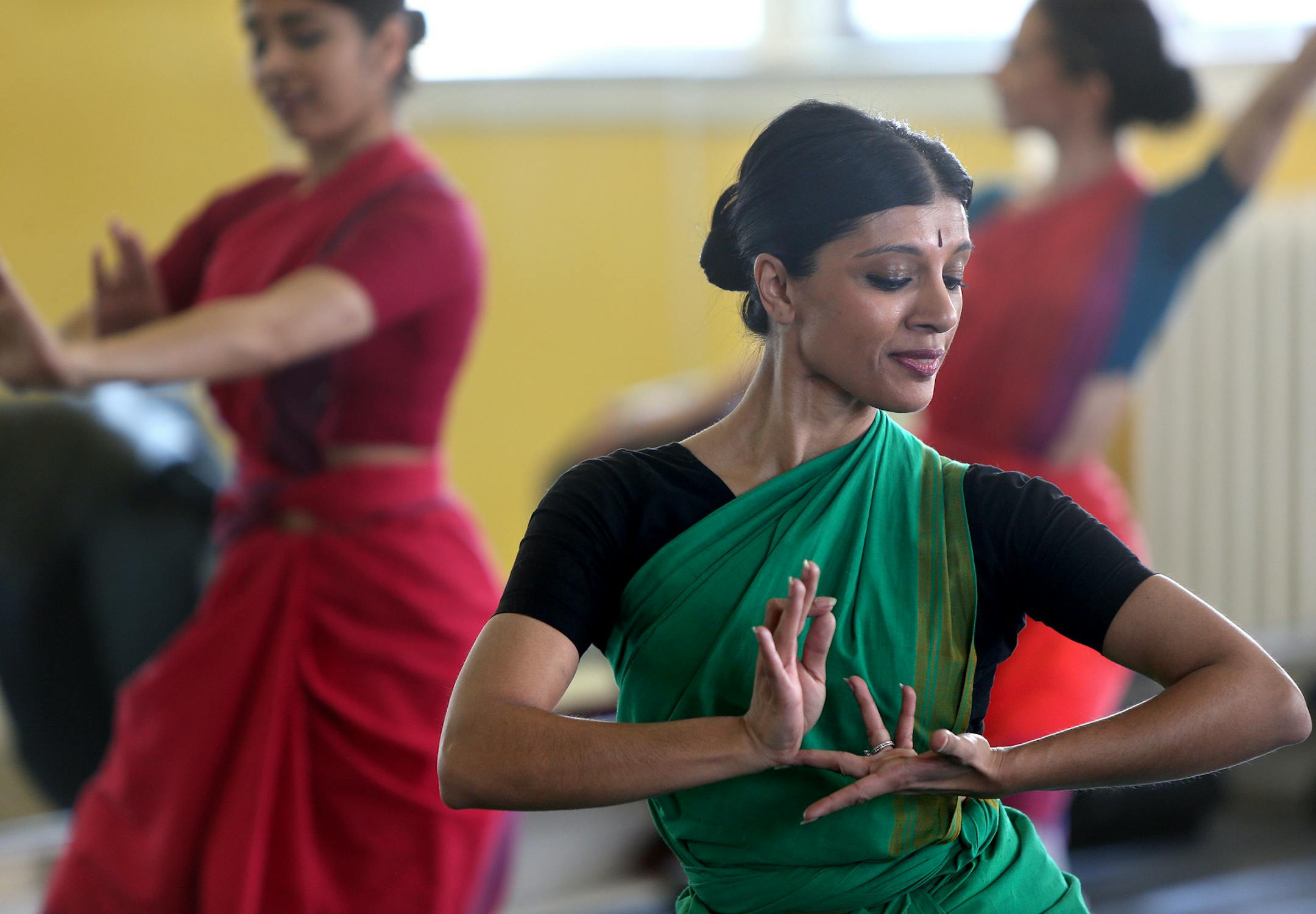 Aparna Ramaswamy, co-artistic director of the dance troupe Ragamala rehearsed, Friday, April 18, 2014 in their uptown studio in Minneapolis, MN. ] (ELIZABETH FLORES/STAR TRIBUNE) ELIZABETH FLORES • eflores@startribune.com