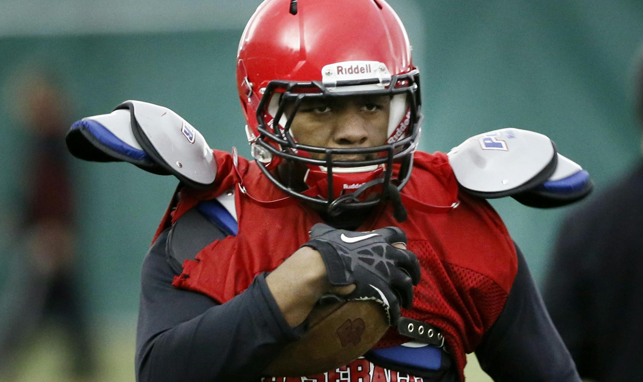 Prep football 6A Prep Bowl title game advance. Rosemount vs. Eden Prairie. Runningback Anthony Anderson. ] Eden Prairie, MN - 11/25//2013