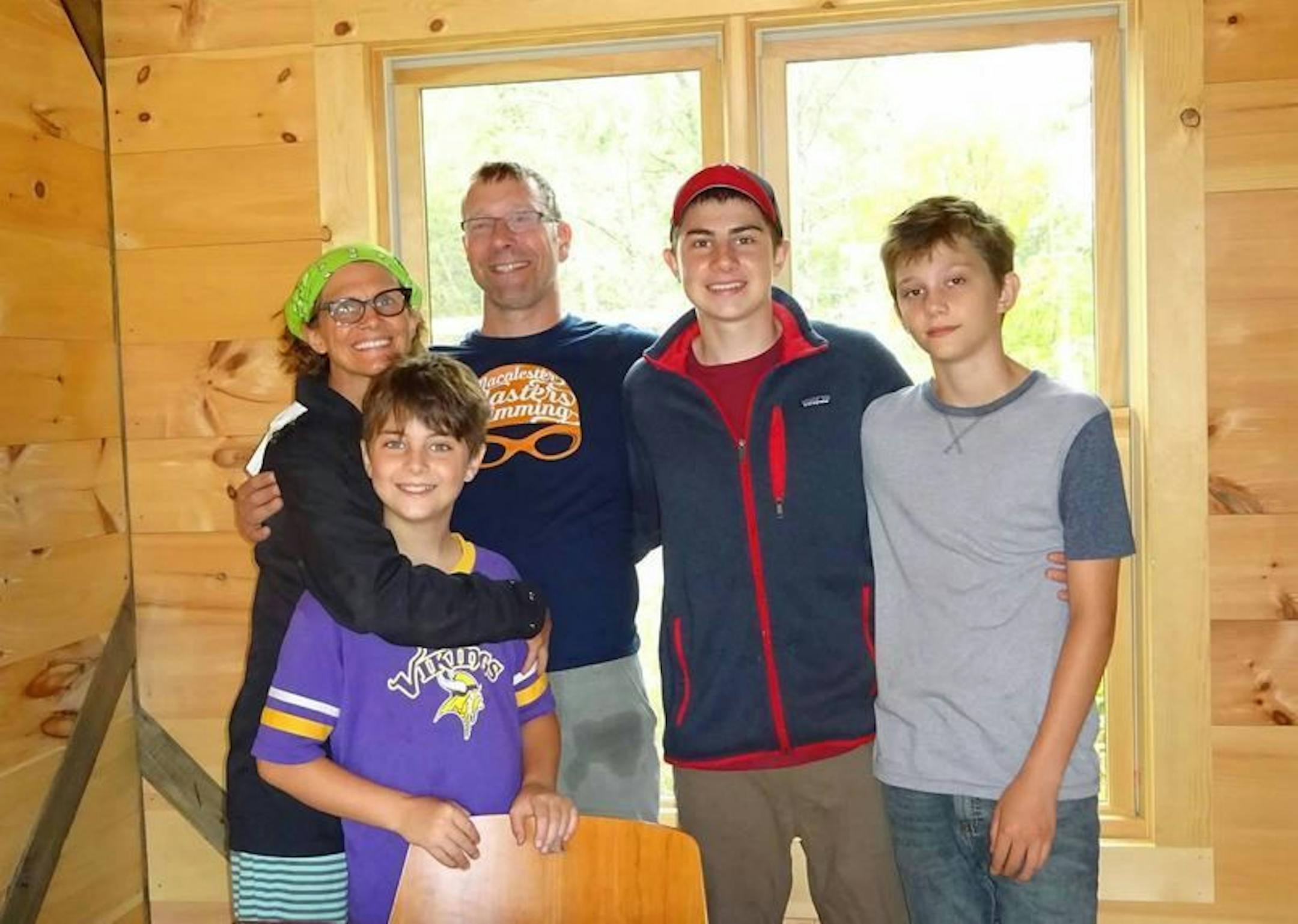 Susan Borden and Steve Bunge with their children, from left, Gabriel Politsch, Julian Politsch and Simon Politsch.