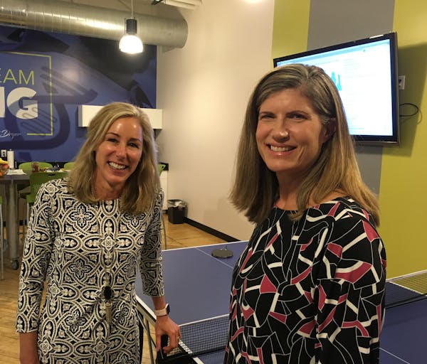 CEO Janet Dryer and Colleen Kulhanek, the marketing vice president of Perforce Software of Minneapolis. Photo: Neal.St.Anthony@startribune.com