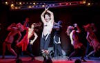 Randy Harrison as the Emcee and the 2016 National Touring cast of Roundabout Theatre Company�s CABARET. Photo by Joan Marucs