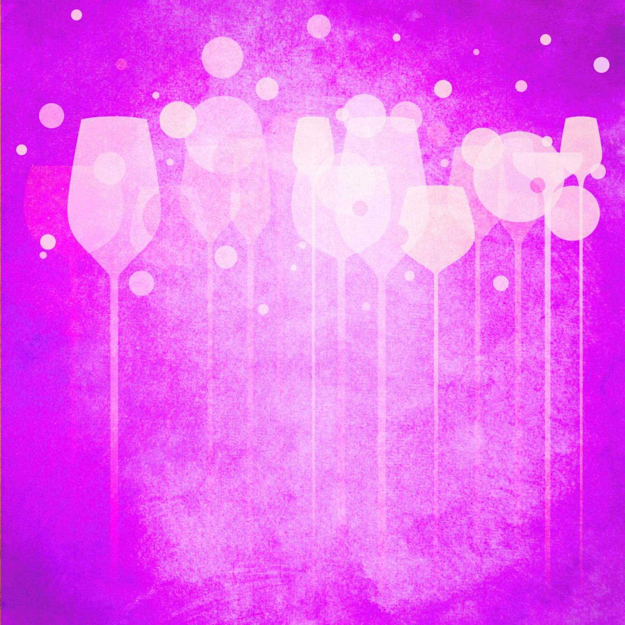 A funky illustration of various alcohol drink glasses, perfect for menu, poster and cover design etc.