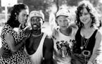 From left, Tyra Ferrell, Wesley Snipes, Woody Harrelson and Rosie Perez in "White Men Can't Jump."