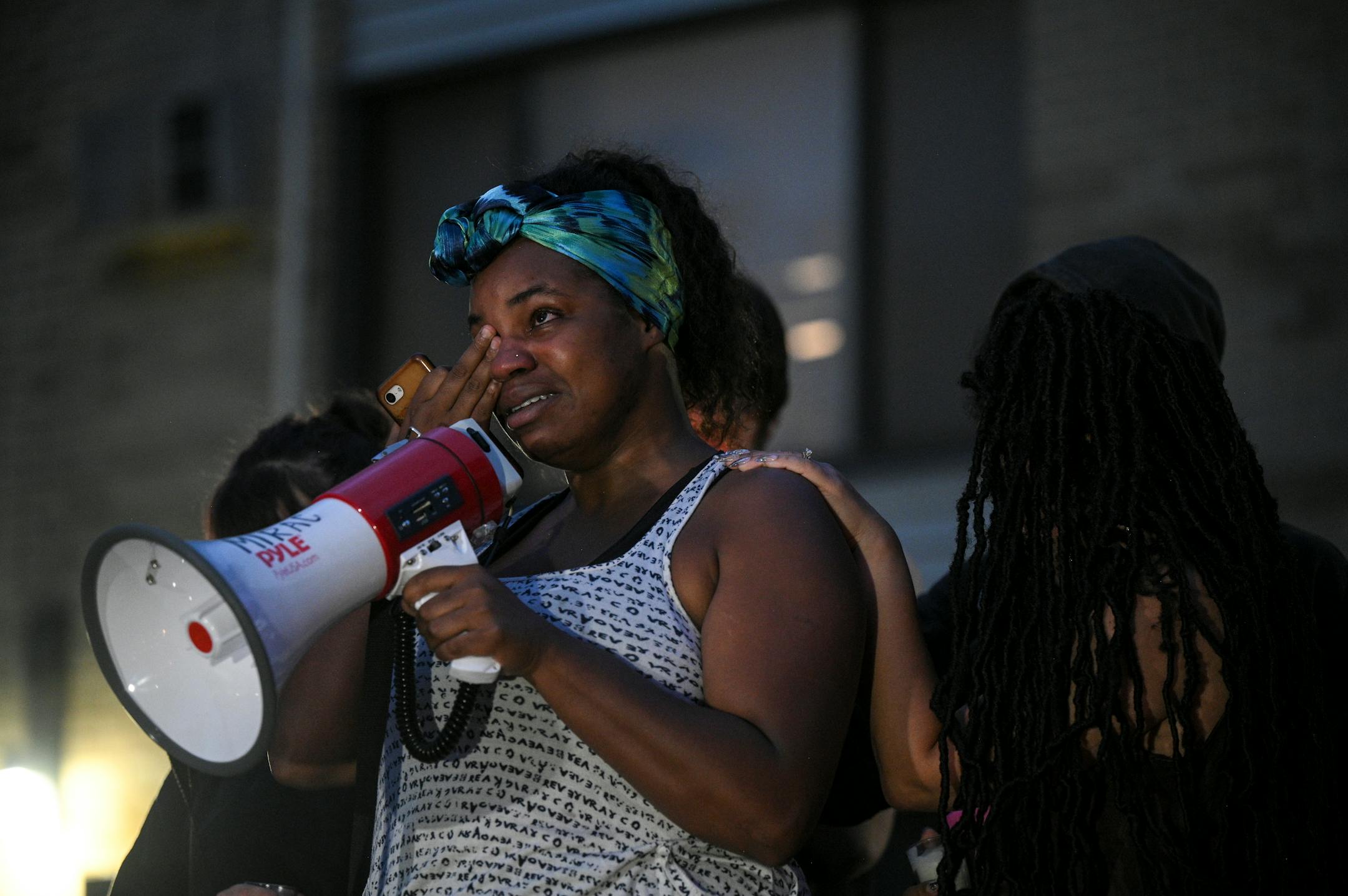 A woman who was introduced as Andrew Tekle Sundberg's sister spoke during a vigil Thursday.