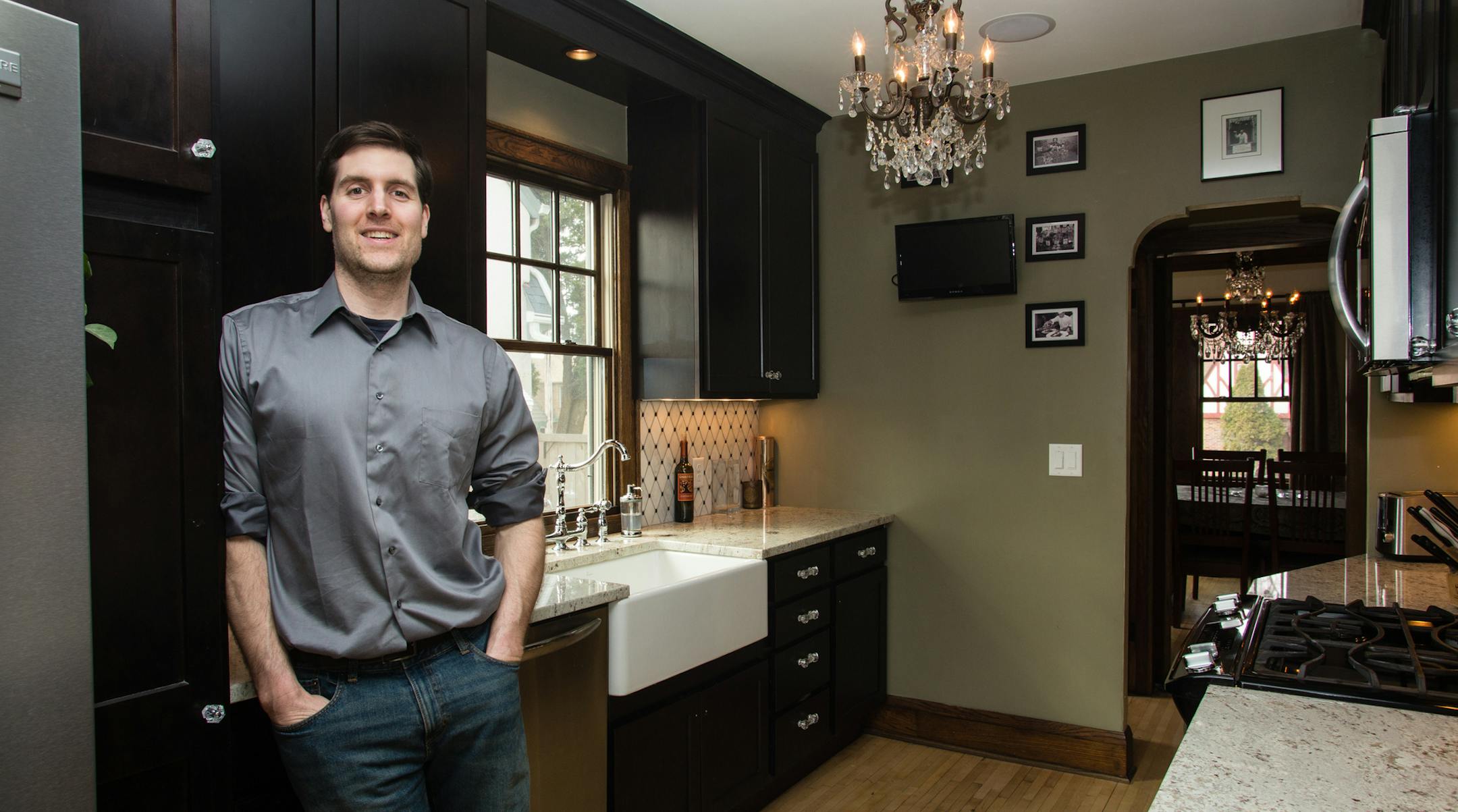 Mpls. St. Paul Home Tour #7: Owner Blake Zochert renovated his North Mpls home damaged by the 2011 tornado. Photo Rick Corwine