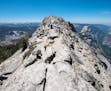 From atop Clouds Rest, a mountain in Yosemite National Parks's high country (elevation 9,900 feet), views take in the park's iconic Half Dome, Yosemit