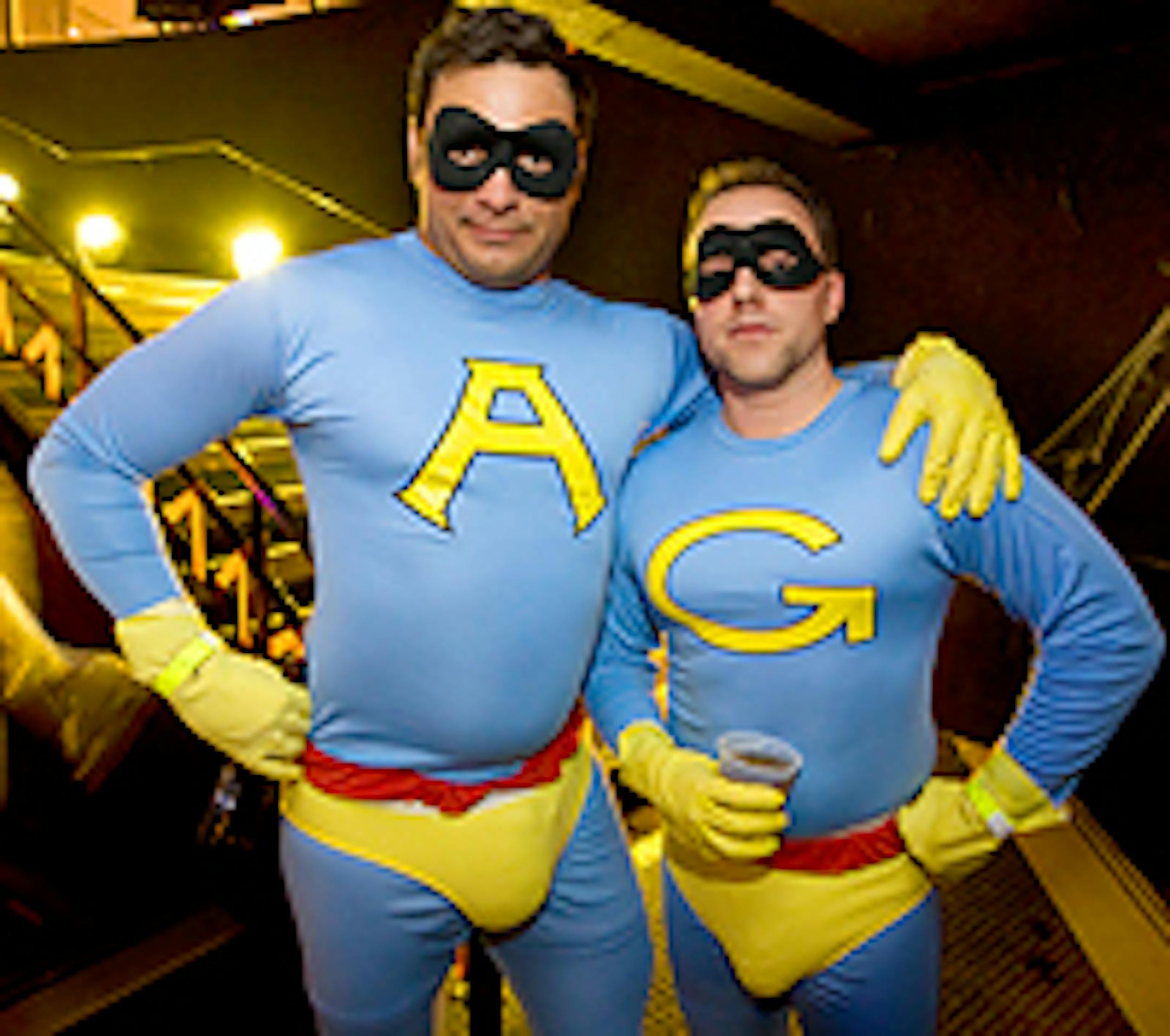 Tony Steffen and Shanon Alexander as Ace & Gary from SNL at First Avenue's 2008 Halloween costume bash