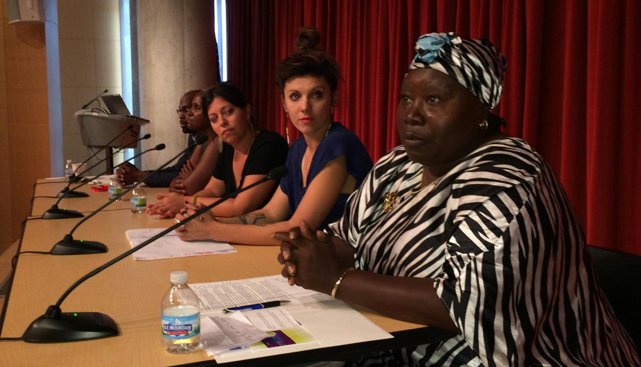A panel of grassroots Minneapolis entrepreneurs who've been in business two-to-16 years addressed the Entrepreneur Expo at Minneapolis Central Library in September. They are ( from left) Lamont Bowens, founder of Bowens Companies general contractor; Gloria Freeman, founder of Olu's Home and Olu's Center; Candida Gonzalez and Greta McLain, founders of GoodSpace Murals;Vicie Williams, founder of Sister Chris's Fruit Flavored Products. Neal.St.Anthony@startribune.com