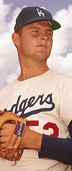 Don Drysdale, pitcher for the Los Angeles Dodgers, poses in action during spring training in March 1959. (AP Photo) ORG XMIT: APHS116