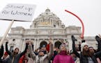 Women's activists and supporters as they gathered at the State Capitol for the noon rally. ] ANTHONY SOUFFLE &#x2022; anthony.souffle@startribune.com 