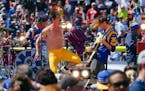 The Red Hot Chili Peppers perform prior to an NFL football game between the Los Angeles Rams and the Seattle Seahawks at the Los Angeles Memorial Coli