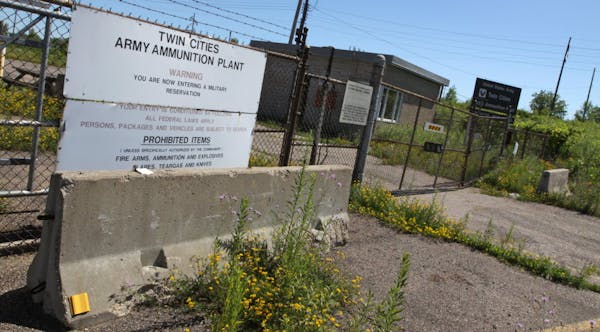 The Gate 4 entrance to the Twin Cities Army Ammunition Plant. The land is part of a 430-acre redevelopment site in Arden Hills.