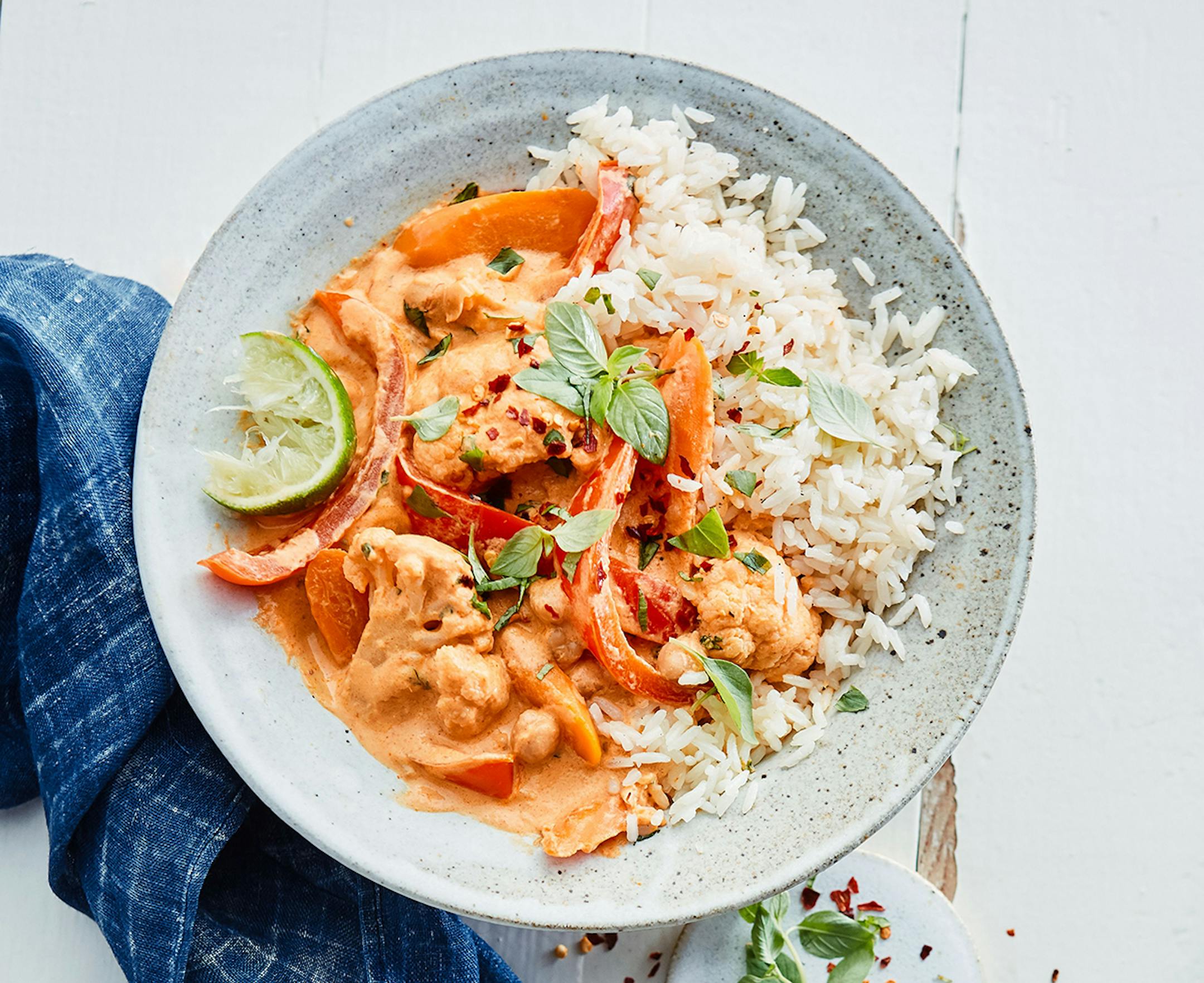 Cauliflower and Chickpea Curry.