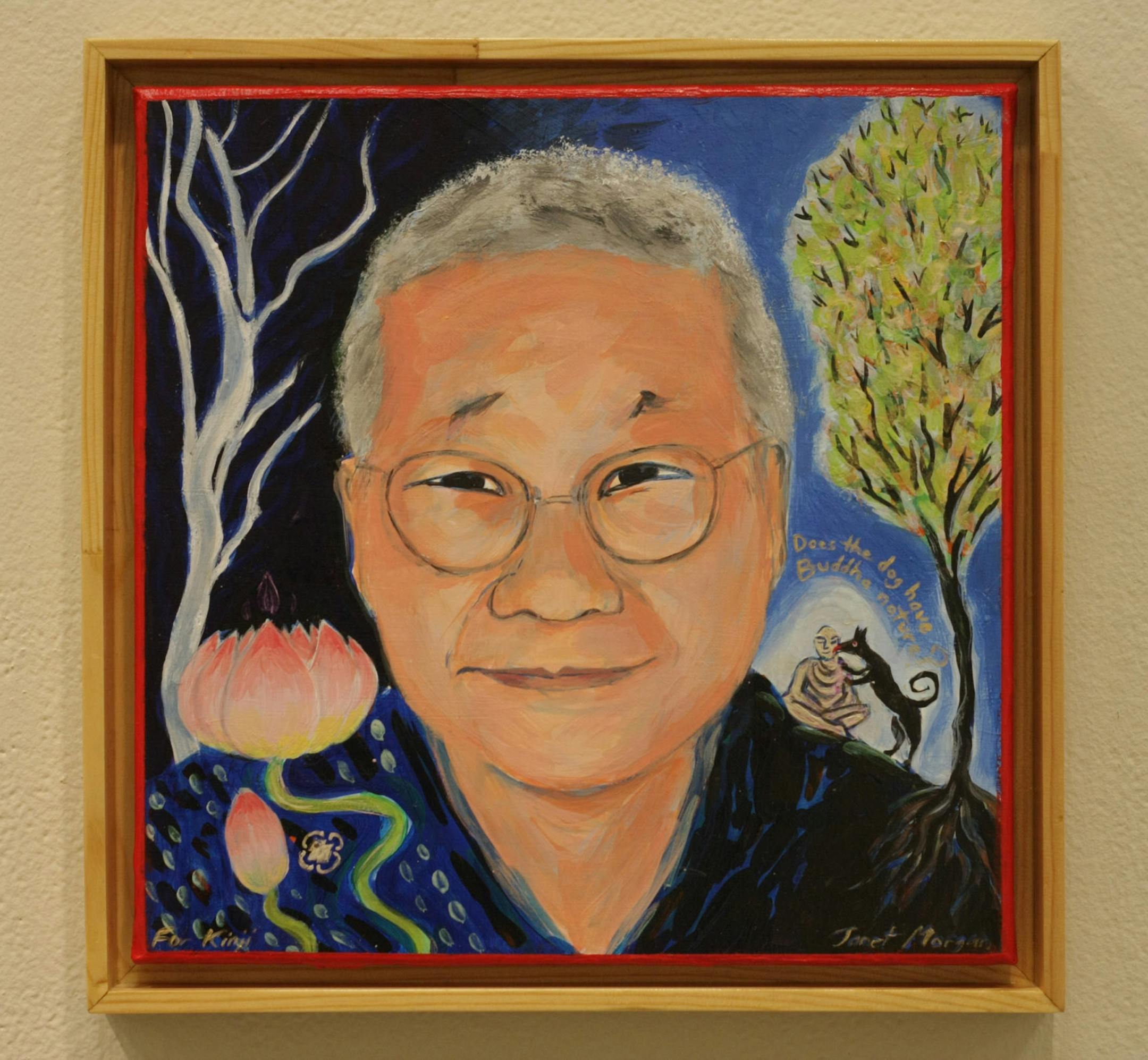 Among the works in the show is " Paradigm Shift," honoring Kinji Akagawa by Janet Morgan.