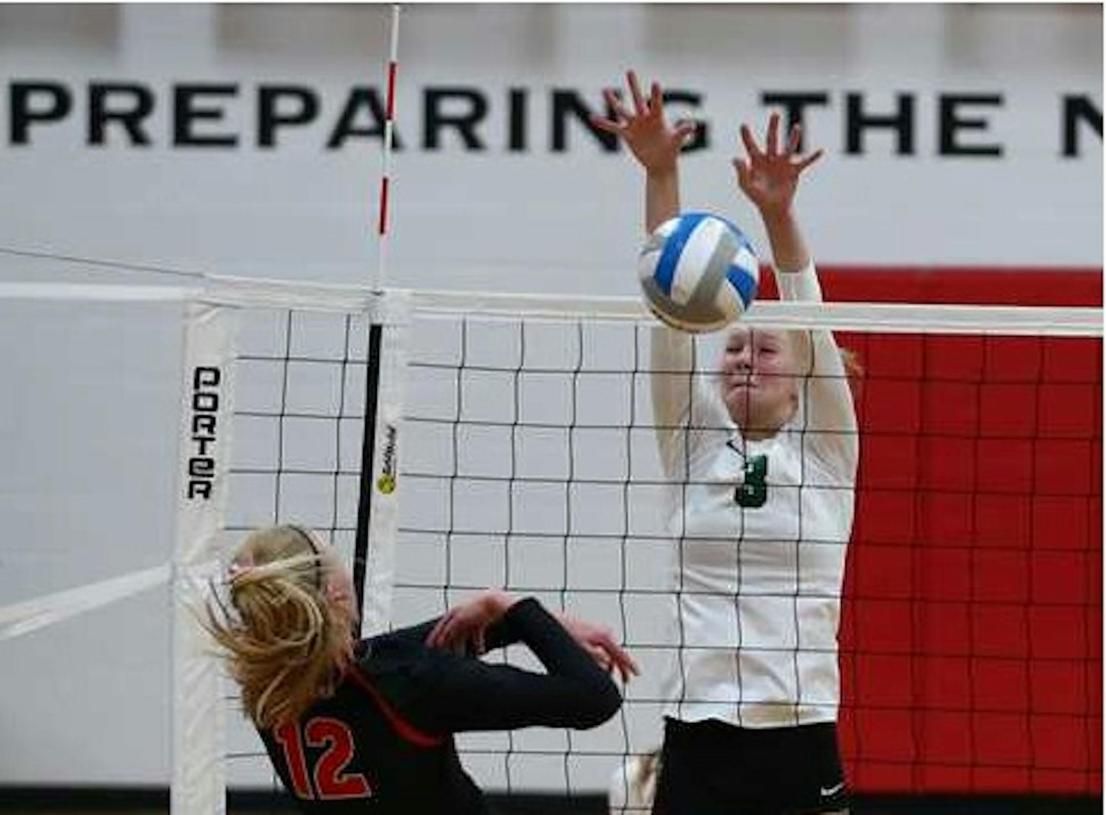 Amber Klug of Maple Lake has more than 800 career kills and 1,300 set assists.