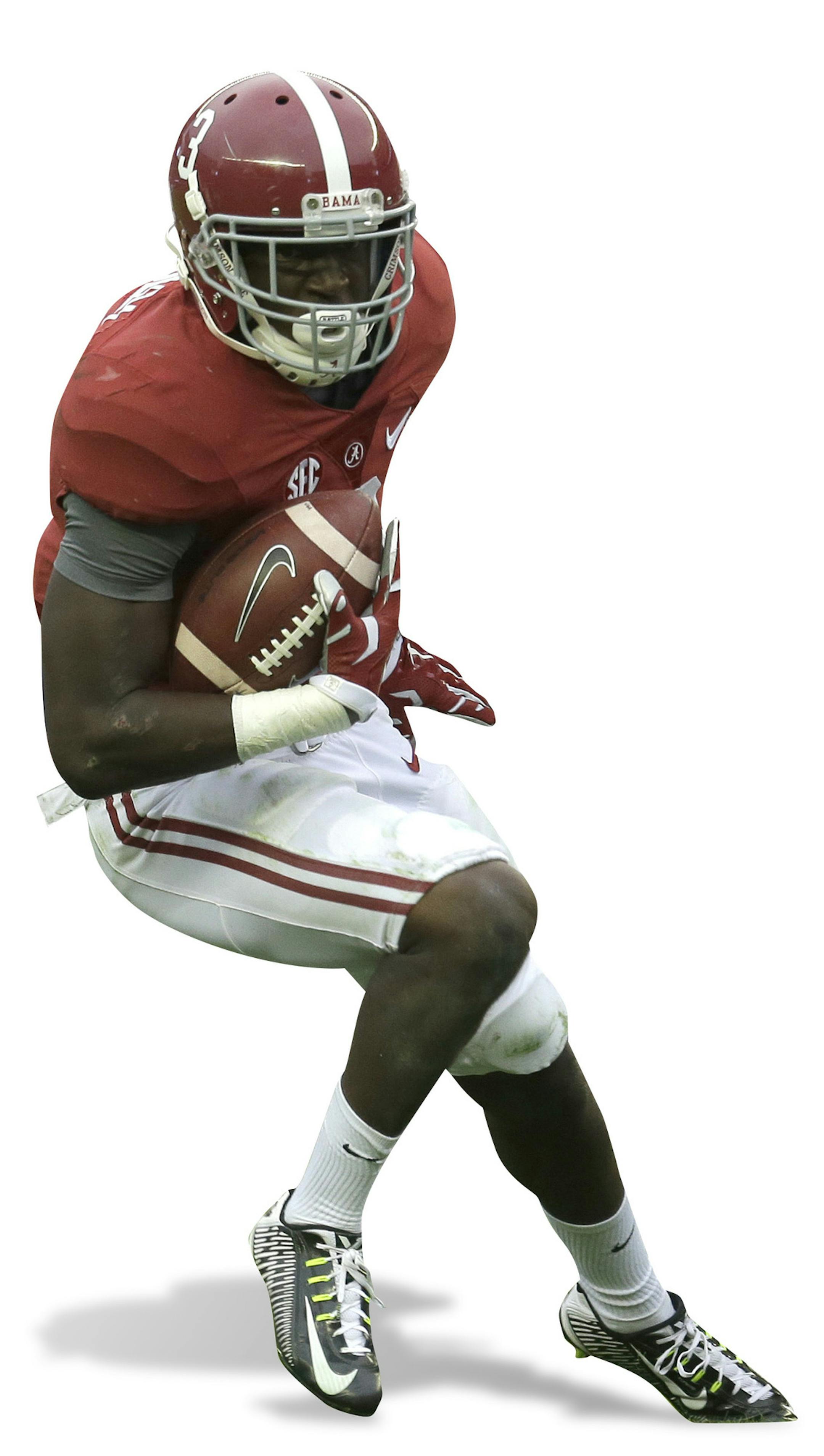 FILE -- In this Oct. 24, 2015, file photo, Tennessee linebacker Jalen Reeves-Maybin (21) and defensive back Cameron Sutton (7) close in on Alabama wide receiver Calvin Ridley (3) in an NCAA college football game, Saturday, Oct. 24, 2015, in Tuscaloosa, Ala. Tennessee heads into the season as a Southeastern Conference Eastern Division with seniors Reeves-Maybin and Sutton leading one of the nation's most experienced defenses. (AP Photo/Butch Dill, File) ORG XMIT: TNMH101