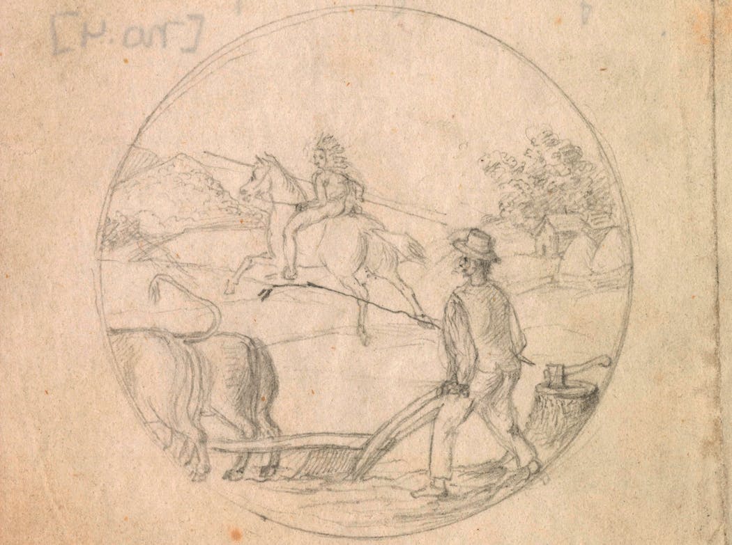 One of the sketches that John Abert submitted to Henry Sibley in 1849.