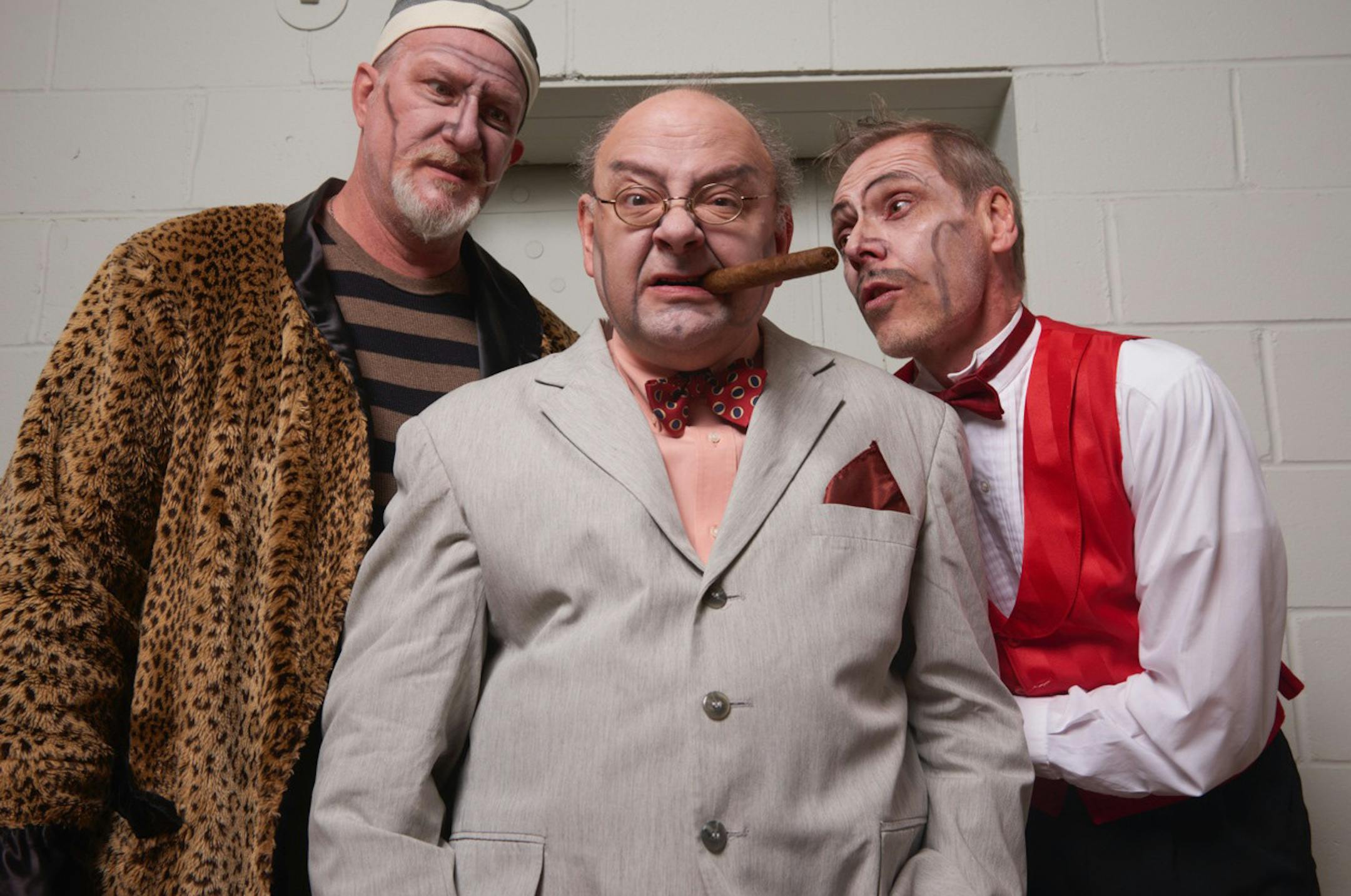 Jefferson Slinkard, Jay Albright and Mark Rhein in "The Arsonists."