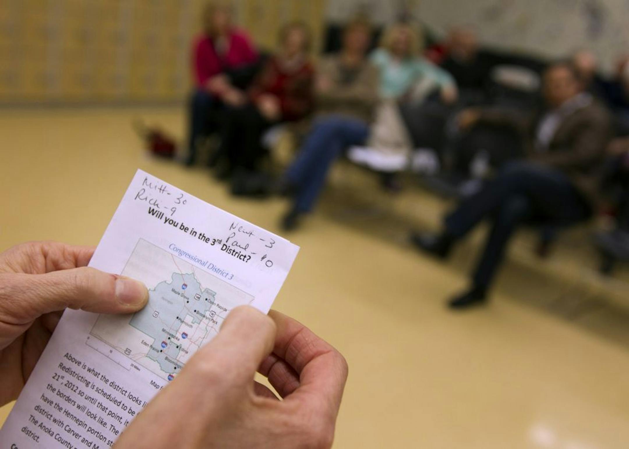 Counting the votes at the Edina caucus.