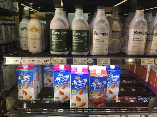 Nut-flavored beverages are frequently labeled as milk, but dairy farmers are increasing the pressure on government regulators to designate the word "m