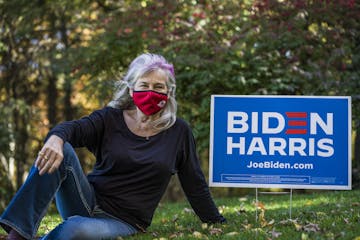 Mary Beth Stein is the type of voter getting courted by the presidential campaigns these days -- namely she's Catholic. On this day, the Biden lawn si