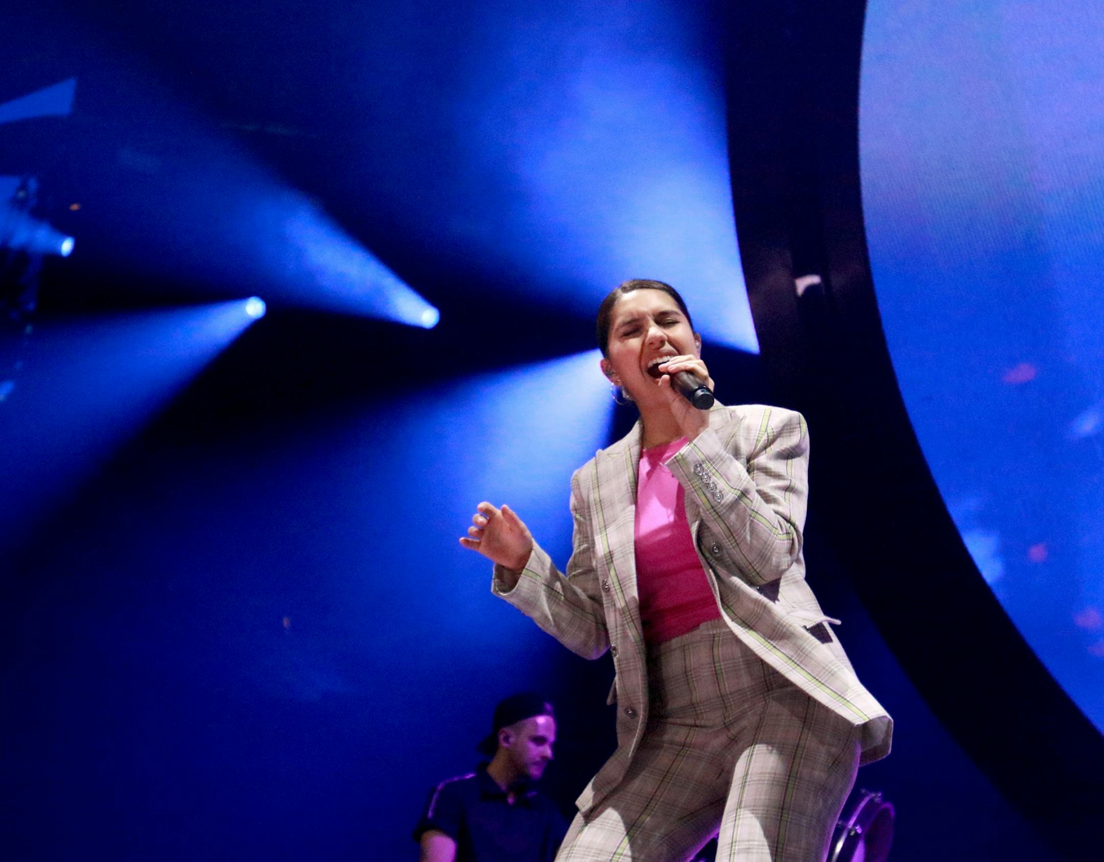 Opener Alessia Cara performs Friday, June 21, 2019, at the Xcel Energy Center in St. Paul, MN.