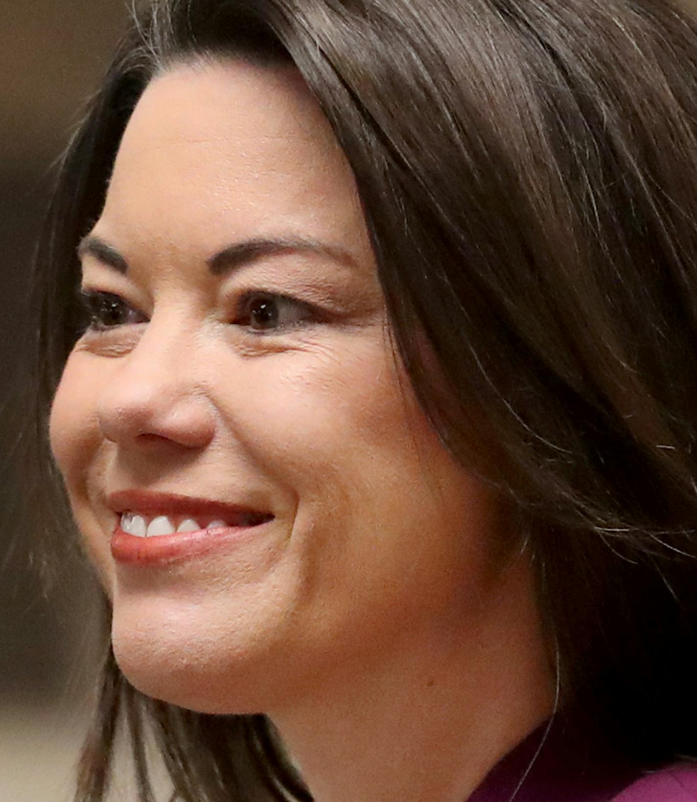 U.S. Rep. Angie Craig, a Democrat, held a town hall at Burnsville High Saturday, Jan. 26, 2019, in Burnsville, MN. Here, Craig listened to a question from an audience member.] DAVID JOLES &#x2022; david.joles@startribune.com Rep. Angie Craig held a town hall