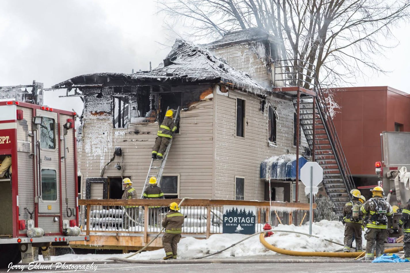 Portage Brewing Company in Walker was destroyed by fire on Jan. 6, 2019. ORG XMIT: krTKgjCCywVAXVcf3Smn