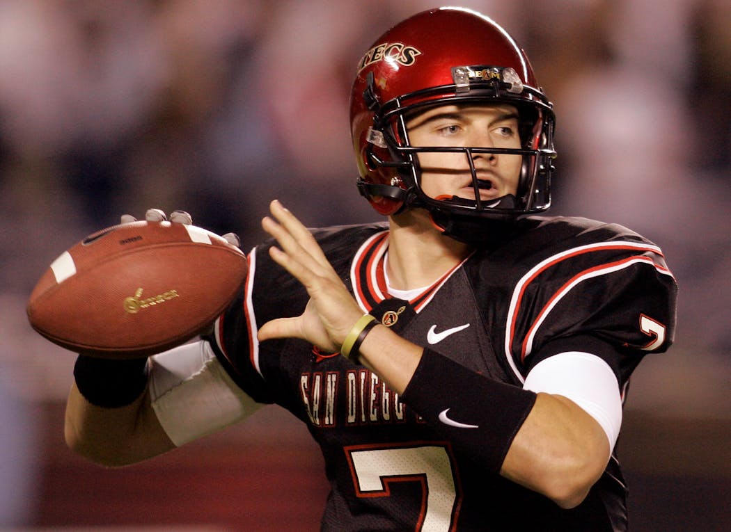 Kevin O'Connell in 2006. He started 21 games at quarterback for San Diego State and was a third-round NFL draft pick by New England in 2008.