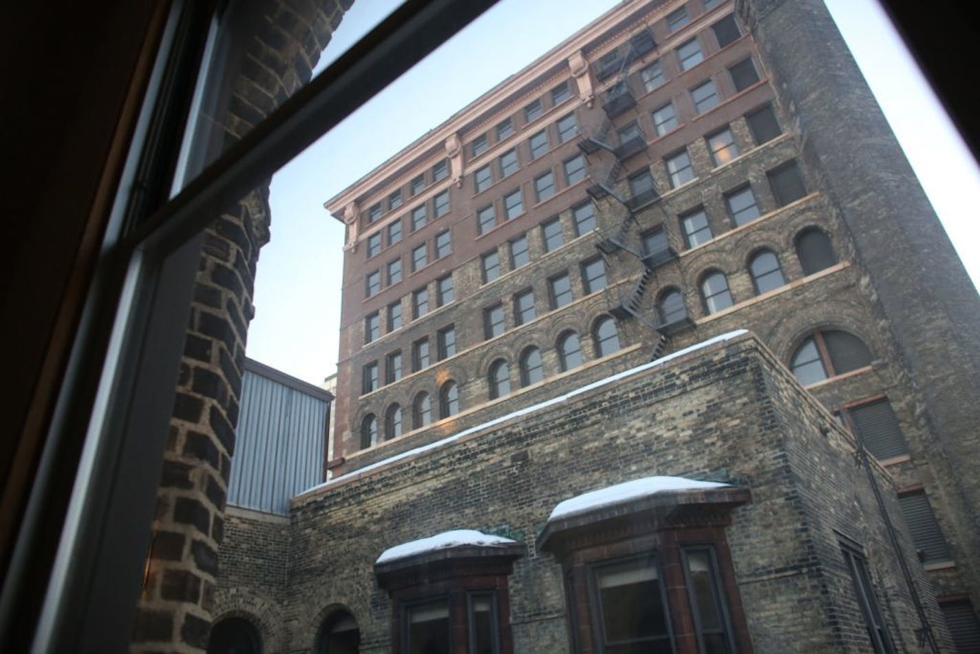 A view of the Pioneer and part of the Endicott building on Robert Street in St Paul Wednesday, January 8, 2014.