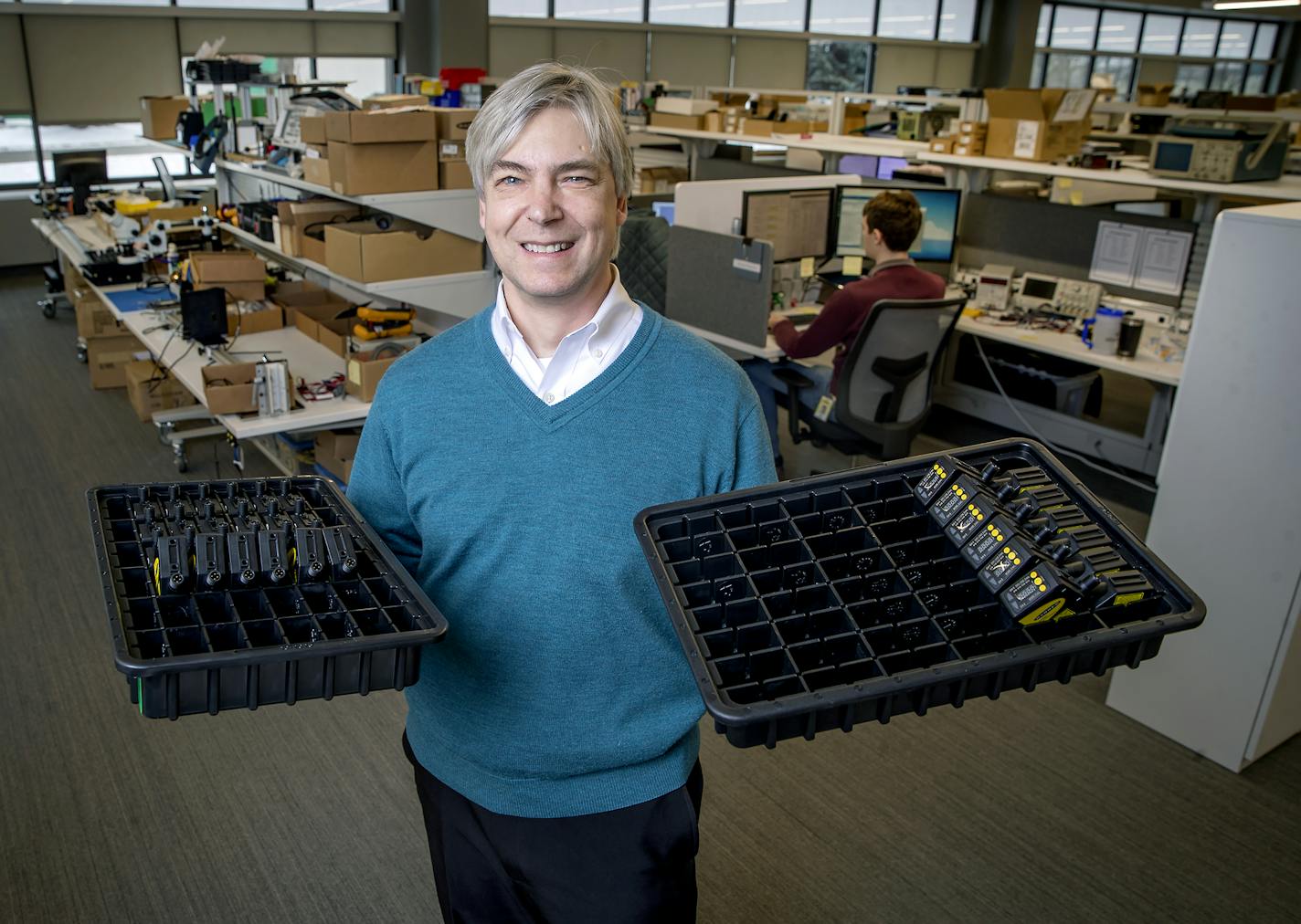 Banner Engineering Corporation CEO Ty Fayfield at the newest addition to their headquarters, Friday, December 7, 2018 in Plymouth, MN. The company makes tank sensors and other instruments for factories and trucking companies. ] ELIZABETH FLORES &#xef; liz.flores@startribune.com