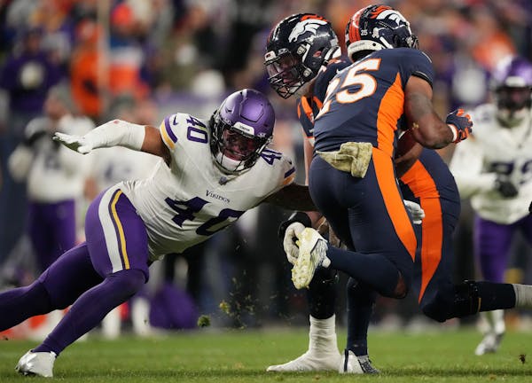 Vikings rookie linebacker Ivan Pace Jr. played every snap for the first time in his career Sunday in Denver and led the team with nine tackles. 