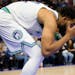Minnesota Timberwolves center Karl-Anthony Towns (32) is dejected after missing a basket as he's fouled in the second half Wednesday, Jan. 3, 2024 at 